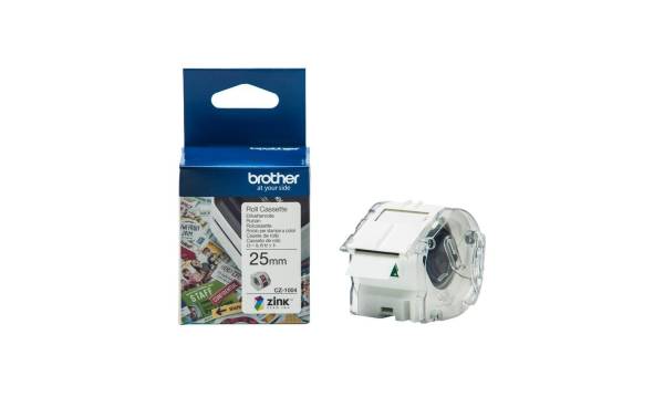 Colour Paper Tape 25mm/5m VC-500W Compact Label Printer BROTHER CZ-1004