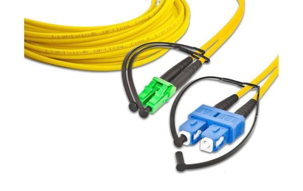 Lightwin LWL-Patchkabel LC/APC-SC, Singlemode, Duplex, 2m