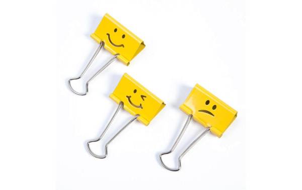 RAPESCO Foldback-Klammern, (B)32 mm, gelb, Emoji
