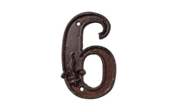Esschert Design Hausnummer 6 aus Gusseisen