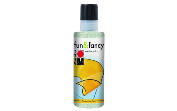 Marabu Fensterfarbe Fun & Fancy 80 ml, Glitter-Silber