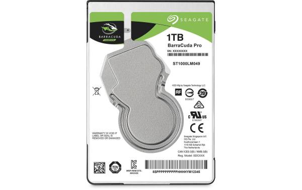 Seagate Harddisk BarraCuda Pro 2.5 SATA 1 TB