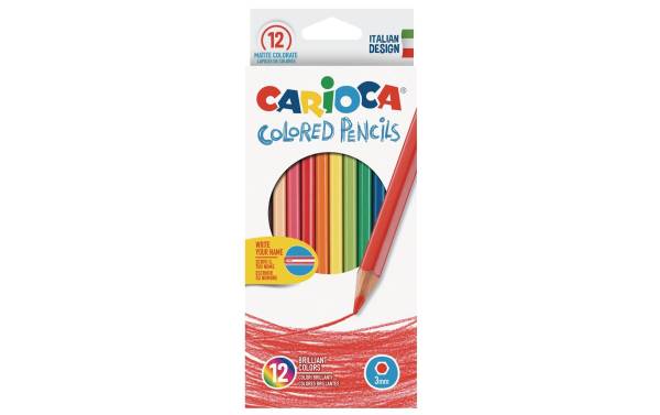 Carioca Farbstifte Hexagonal 12 Stück, Mehrfarbig