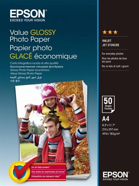 Value Photo Paper A4 InkJet 183g 50 Blatt EPSON S400036