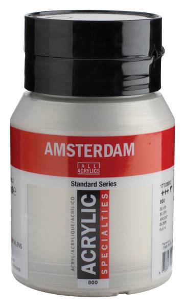 Acrylfarbe 500ml silber 800 AMSTERDAM 17728002