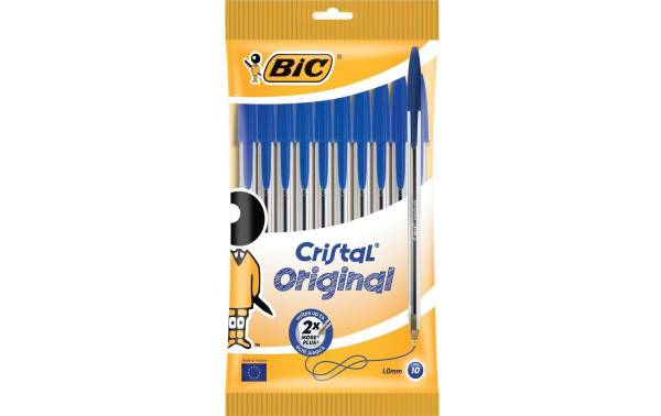 Kugelschreiber Cristal M 10 Stück, blau BIC 830863