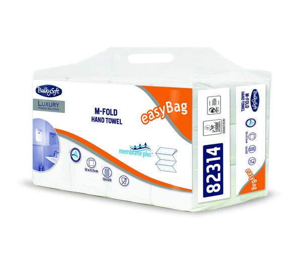 Handtücher Bulkysoft W-Falz Membrane Plus weiss, 3-lagig 21.5x32cm Zellstoff …