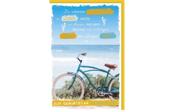 Braun + Company Geburtstagskarte Fahrrad 11.5 x 17 cm