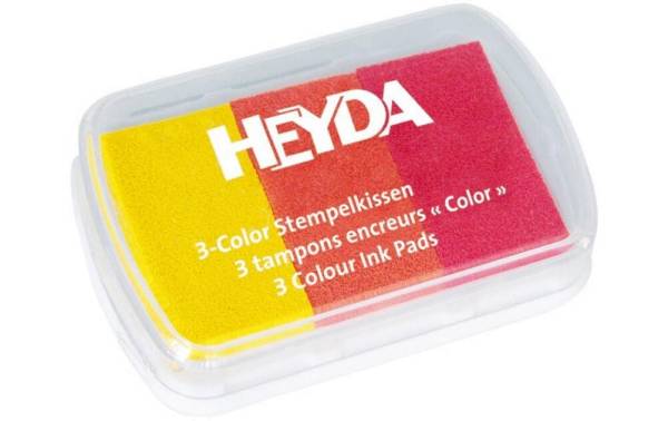 HEYDA Stempelkissen 3-Color, gelb/orange/rot