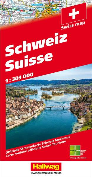 Strassenkarte Schweiz 2021 1:303&#039;000 HALLWAG 382831035