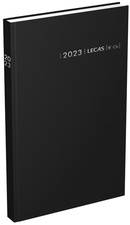 LECAS Agenda Carré 2 jours Travers, 140 x 220 mm, 2024, noir