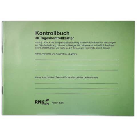 RNK Verlag Kontrollbuch, DIN A5 quer, 32 Blatt