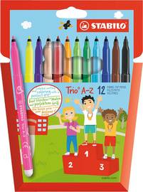 STABILO Fasermaler Trio A-Z, 24er Karton-Etui