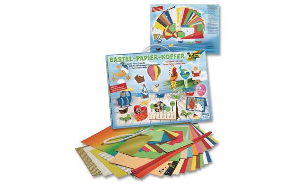 folia Bastelpapier-Koffer "Ganzjahr", 110-teilig