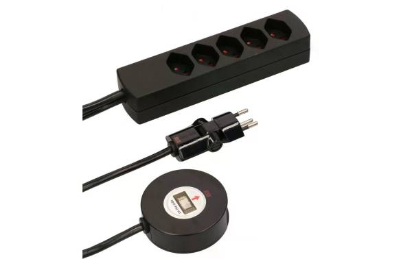Max Hauri Steckdosenleiste Safety Line 5x T13 mit externem Schalter