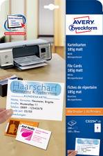 AVERY ZW. Zweckform Inkjet/Laser Karteikarte, 105 x 70 mm, weiß