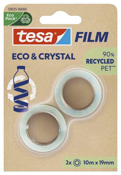 tesa Film ECO & CRYSTAL, transparent, 19 mm x 33 m, Blister