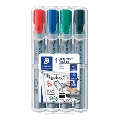 STAEDTLER Lumocolor Flipchart-Marker 356B, 4er Etui