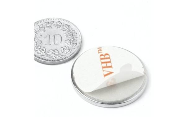 supermagnete Haftmagnet 10 x 25 mm, Selbstklebend