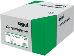 sigel DIN-Computerpapier endlos, 240 mm x 4" (10,16 cm)