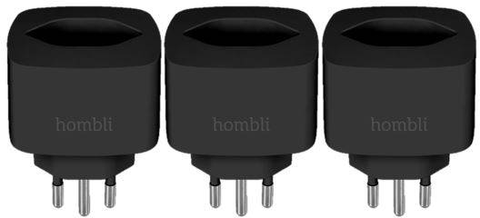 Hombli Smart Swiss Socket Promo Pack 2+1 – black