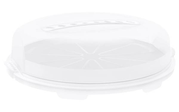Rotho Tortenbutler Fresh flach, Weiss
