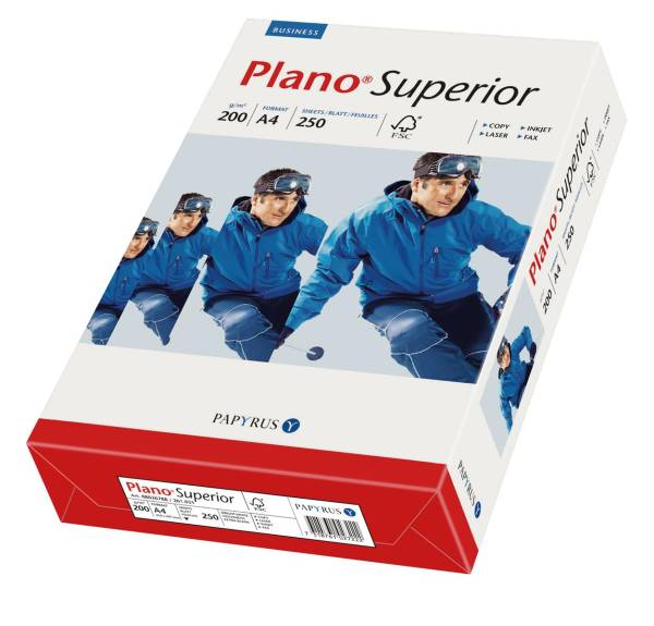 Kopierpapier Plano Superior A4 weiss, 200g SB FSC 250 Blatt PAPYRUS 88026788