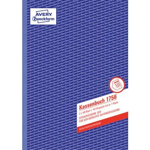 AVERY ZW. Zweckform Formularbuch "Kassenbuch", SD, A4