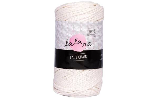 lalana Wolle Lady chain 200 g, Crème