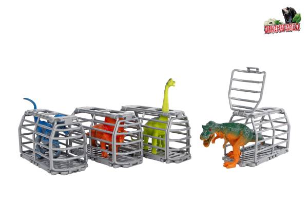 Dinoworld Dinosaurier ass., im Käfig 13.5x6x8cm ROOST 570373