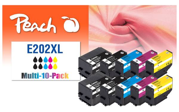 Peach Tinte Nr. 202XL Multi-10-Pack Black/Cyan/Magenta/Yellow