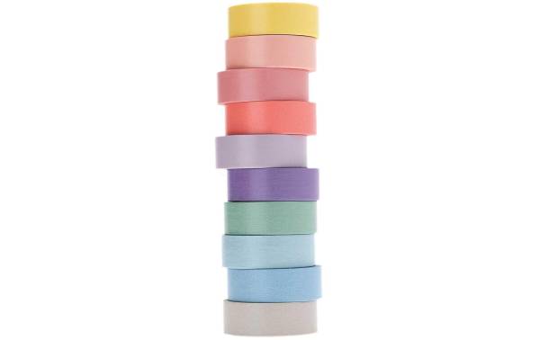 Rico Design Washi Tape Pastell mix 10 Stück Mehrfarbig