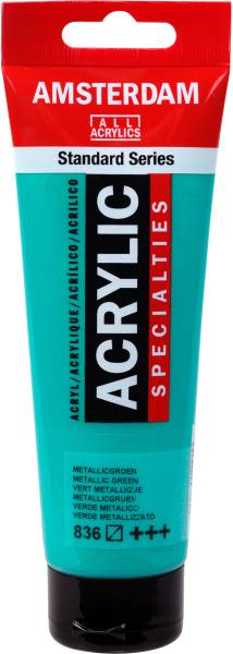 AMSTERDAM Acrylfarbe 120ml 17098362 metallic grün 836