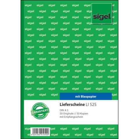 sigel Formularbuch "Lieferschein mit Empfangsschein", A5