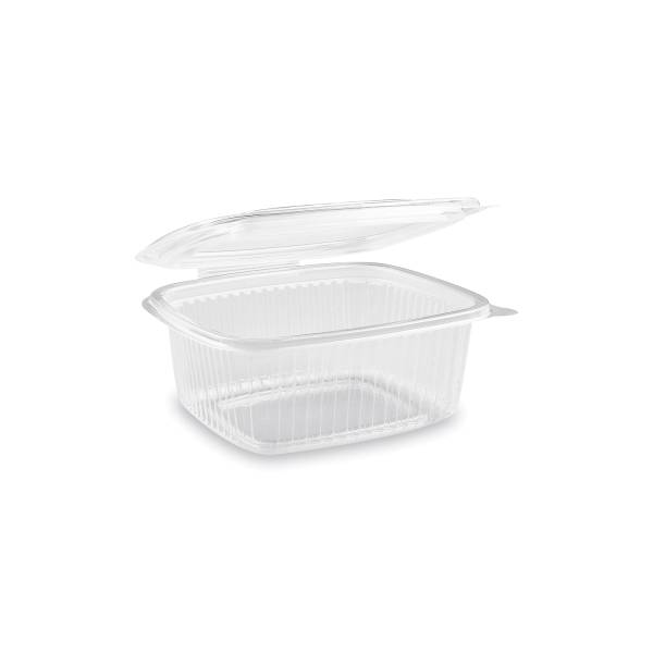 Feinkostbecher (PP) mit Deckel oval klar 500ml – 50 Stück