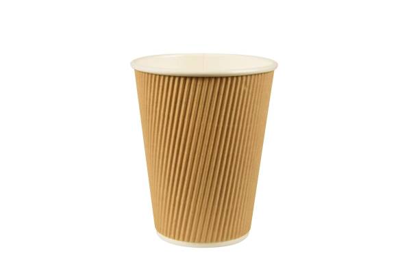 PAPSTAR Papp-Trinkbecher "pure" Ripple Wall, 0,3 l, beige