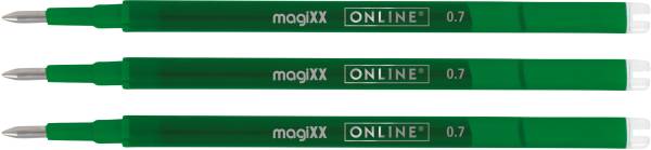 ONLINE Gel-Mine MagiXX 0.7mm 40165/3 grün, Tag-Bag 3 Stück