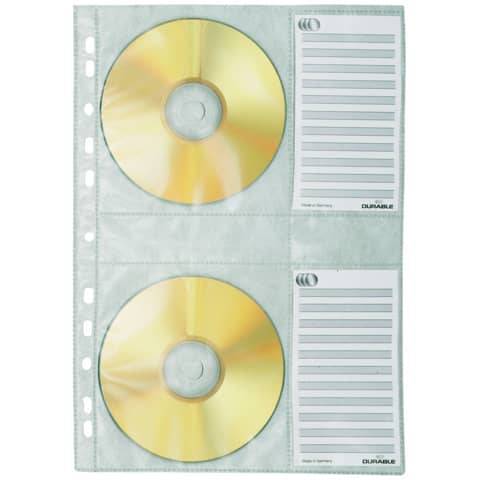 DURABLE CD-/DVD-Hülle COVER M, für 4 CD's, PP, DIN A4