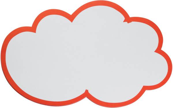 FRANKEN Moderationskarte Wolke, 230 x 140 mm, weiß mit