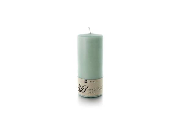 balthasar Zylinderkerze Swiss Natural Candle 19 x 8 cm Türkis