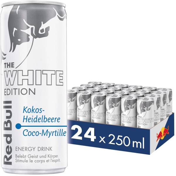 RED BULL Energy Drink Alu 4255 White Edition 25 cl, 24 Stk.
