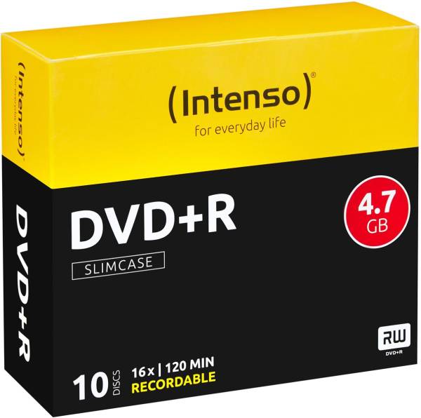 DVD+R Slim 4.7GB 16x 10 Pcs INTENSO 4111652