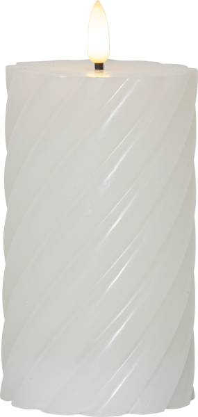 LED Pillar Kerze Flamme Swirl
