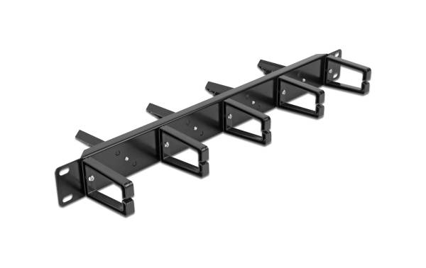 Delock Kabelführungspanel 1HE 19 Rack, Schwarz