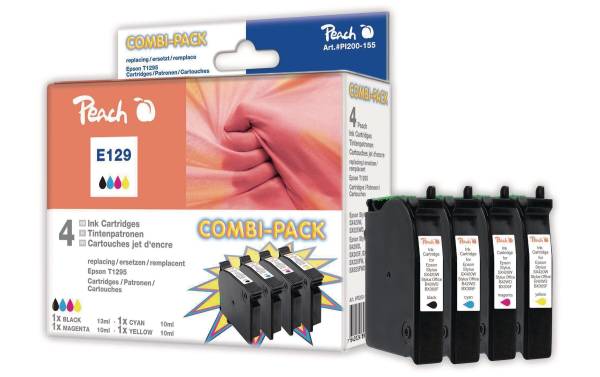 Peach Tintenset Epson T1294 BK, C, M, Y