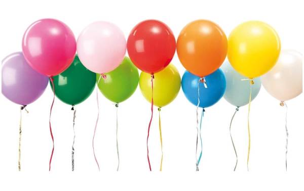 Rico Design Luftballon Ø 30 cm, 12 Stück, Mehrfarbig