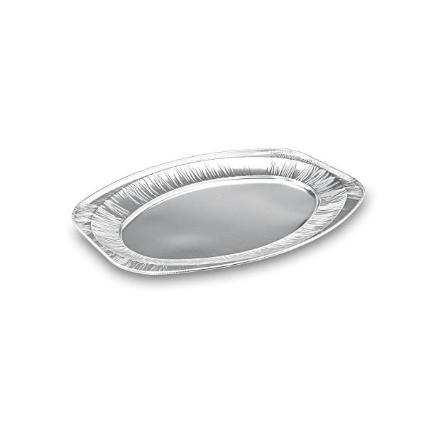 Catering-Platte (ALU) oval 44,5 x 29,5 cm - 5 Stück