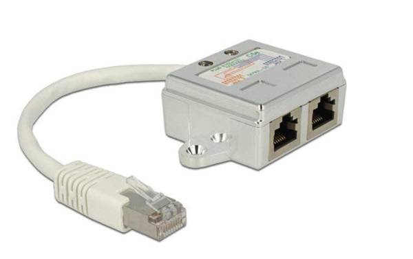 Delock Anschlussverdoppler RJ45 – 2x ISDN für 2 ISDN-Telefone