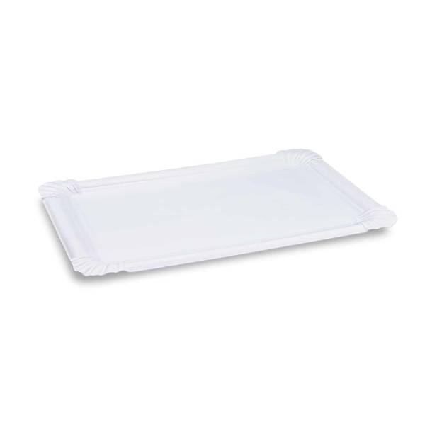 Pappteller weiß 19 x 33 cm – 125 Stück