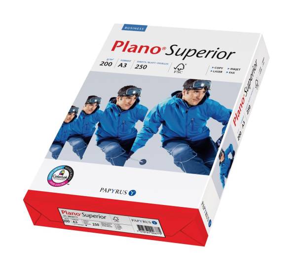 Kopierpapier Plano Superior A3 weiss, 200g BB FSC 250 Blatt PAPYRUS 88027689